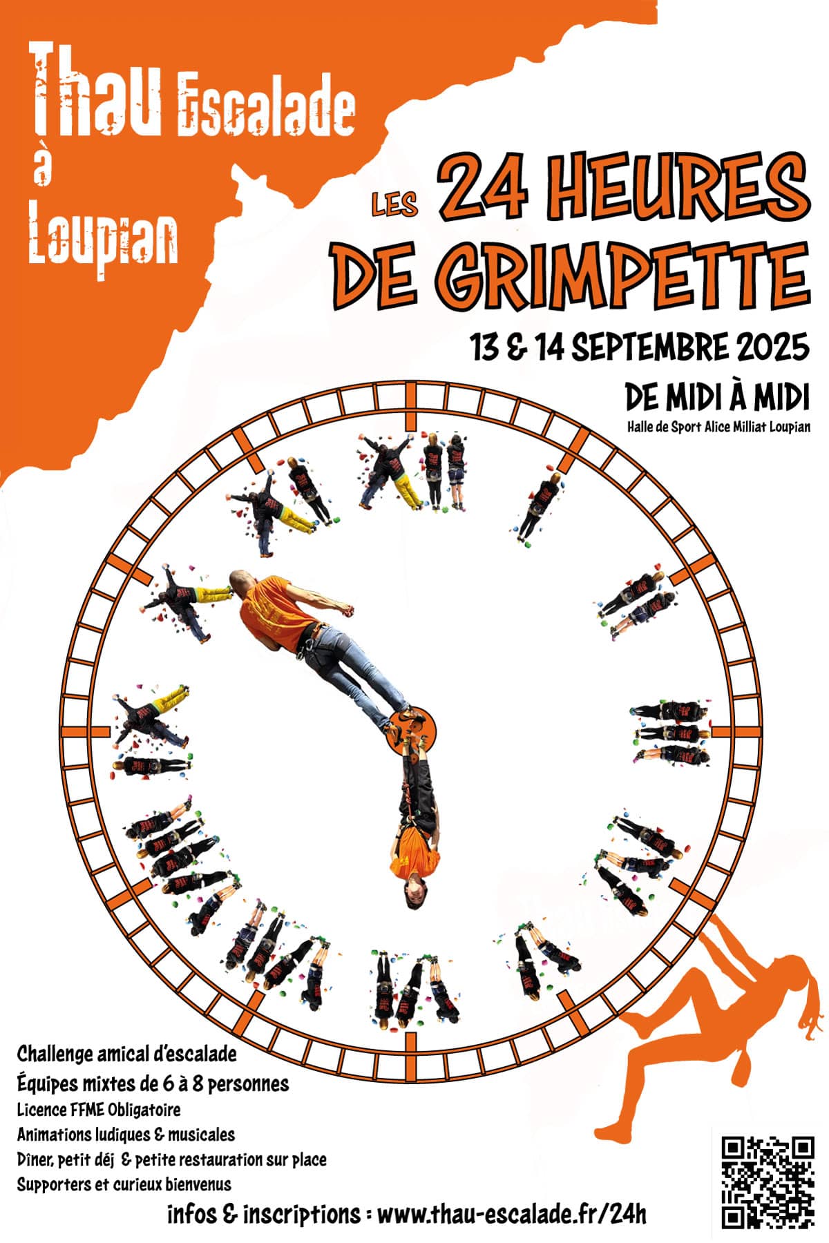 Affiche 24H de grimpette 2025 - Thau Escalade Loupian